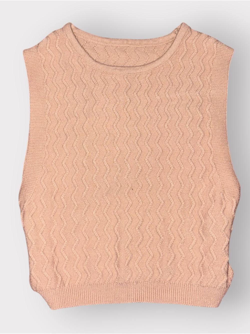 Forever 21 Beige Sleeveless Knit Crop Top Size XS
